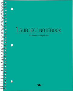 NOTEBOOK 10.5x8 70SH 1 SUB TEAL