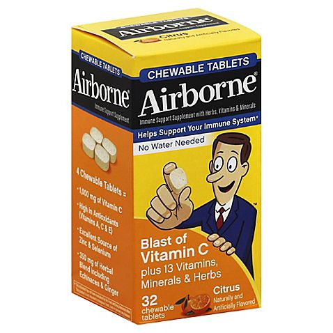 AIRBORNE 32CT CHEWABLE CITRUS