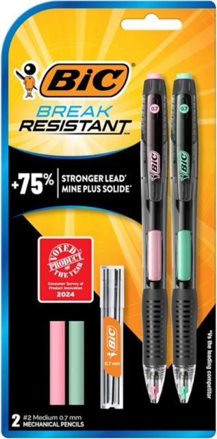 PENCIL BREAK RESISTANT 0.7MM 2PK